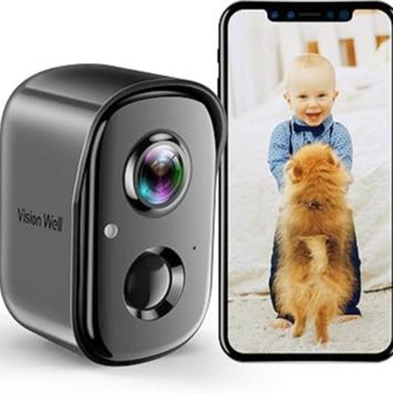 Vision Well Solar Powered Wireless Security Cameras for Home Outdoor , 1080P HD Clear Picture Wifi Security with Spotlight and Two-Way Audio,Eesy to Install