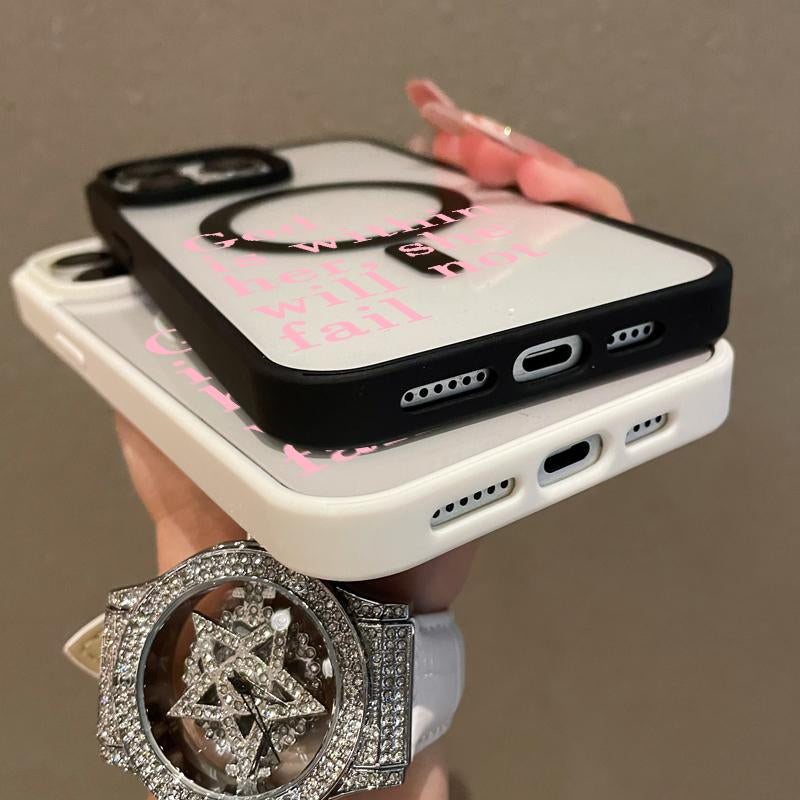 Premium Magnetic Case for Iphone11/12/13/14/15/16/Promax Bible Texts | Magsafe Ready, Anti-Fall, and Ultra-Thin Design | Perfect for Everyday Use Springtok Aesthetic Pattern Design Magsafe Magnetic Luxury Case Fashion Floral