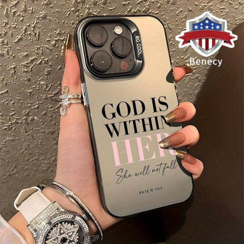 Pink Bible Psalms Quotes Christian Pattern Case for Iphone 17 16 Pro Max 15 plus 14 13 12 11 Air XS XR Shockproof Drop Protection Durable PC Smartphone Cover