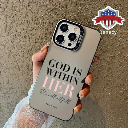 Pink Bible Psalms Quotes Christian Pattern Case for Iphone 17 16 Pro Max 15 plus 14 13 12 11 Air XS XR Shockproof Drop Protection Durable PC Smartphone Cover