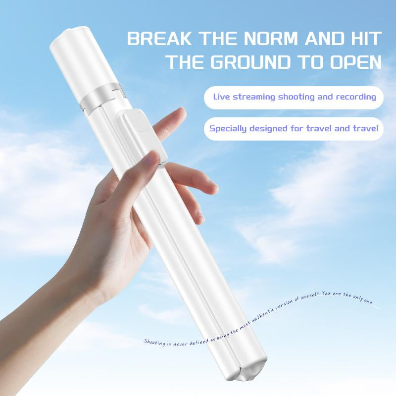 The New Technology Features a Fully Automatic Tripod with an Intelligent Throwing Rod, a 70 Inch Portable Extendable Mobile Selfie Stick, a Hidden Integrated Selfie Stick, and a Wireless Remote Control. 360 ° Rotatable, Suitable for Smartphones