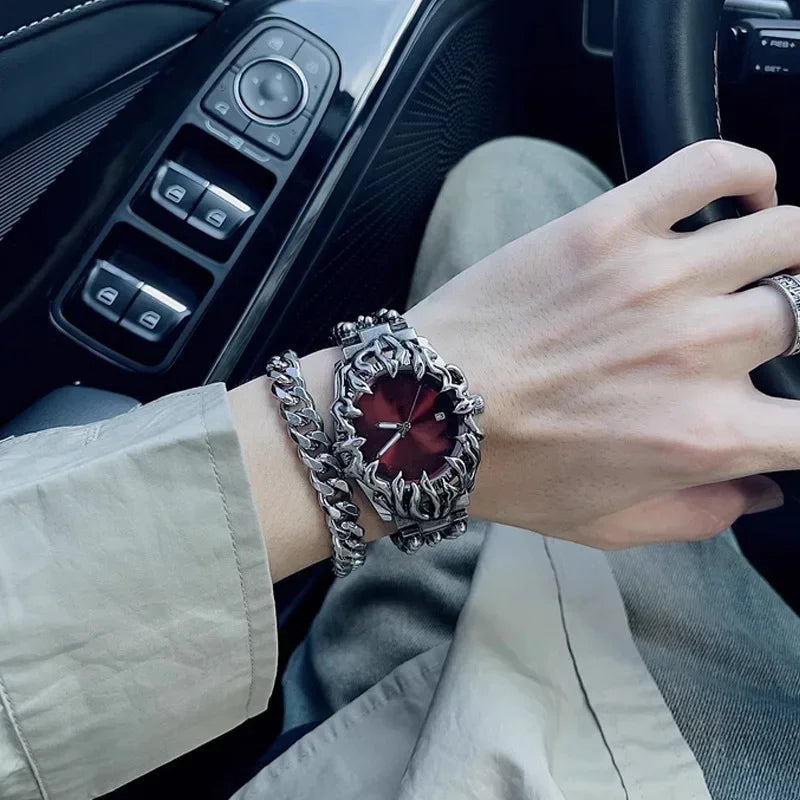 Fashion Heterosexual Claw Watch Alabaster Style Retro Y2K European American Watches Special Shaped Advanced Ins Niche Watches