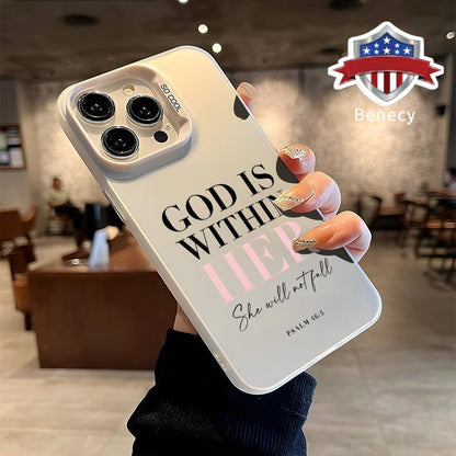 Pink Bible Psalms Quotes Christian Pattern Case for Iphone 17 16 Pro Max 15 plus 14 13 12 11 Air XS XR Shockproof Drop Protection Durable PC Smartphone Cover