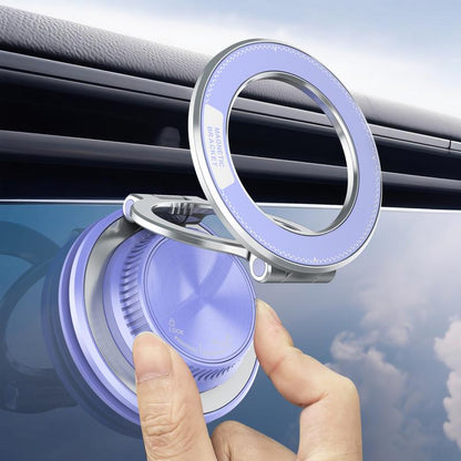 360° Vacuum Magnetic Mobile Phone Holder, Zinc Alloy Mobile Phone Holder, Macaron Four-Color Car Mount, Maximum Suction Force 98 LBS, Suitable for Various Models of Mobile Phones and Tablets