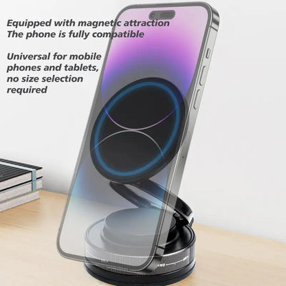 360° Rotatable Magnetic Phone Holder-Strong Suction Mount for Magsafe, Ideal Forcar/Mirror/Gym/Shower/Or Smooth Surface,Compatible with All Smartphones