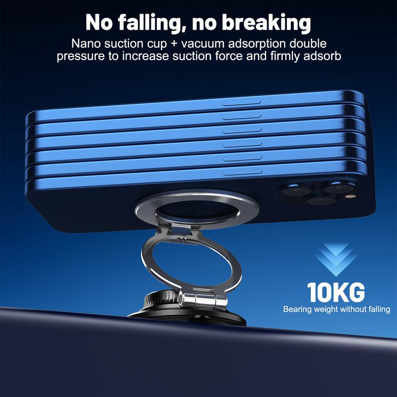 360° Vacuum Magnetic Mobile Phone Holder, Zinc Alloy Mobile Phone Holder, Macaron Four-Color Car Mount, Maximum Suction Force 98 LBS, Suitable for Various Models of Mobile Phones and Tablets