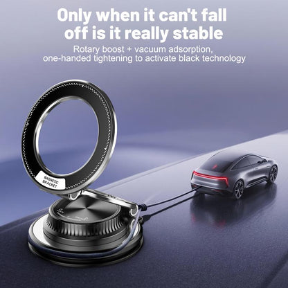 360° Vacuum Magnetic Mobile Phone Holder, Zinc Alloy Mobile Phone Holder, Macaron Four-Color Car Mount, Maximum Suction Force 98 LBS, Suitable for Various Models of Mobile Phones and Tablets