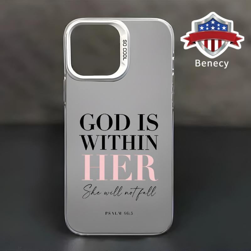 Pink Bible Psalms Quotes Christian Pattern Case for Iphone 17 16 Pro Max 15 plus 14 13 12 11 Air XS XR Shockproof Drop Protection Durable PC Smartphone Cover
