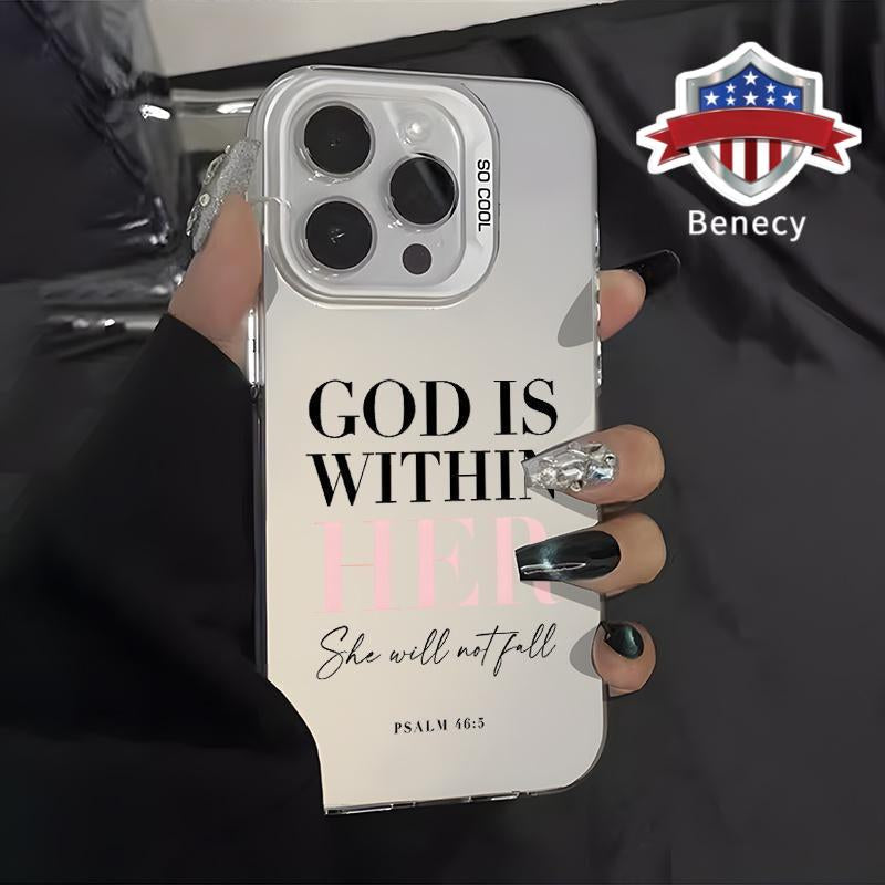 Pink Bible Psalms Quotes Christian Pattern Case for Iphone 17 16 Pro Max 15 plus 14 13 12 11 Air XS XR Shockproof Drop Protection Durable PC Smartphone Cover