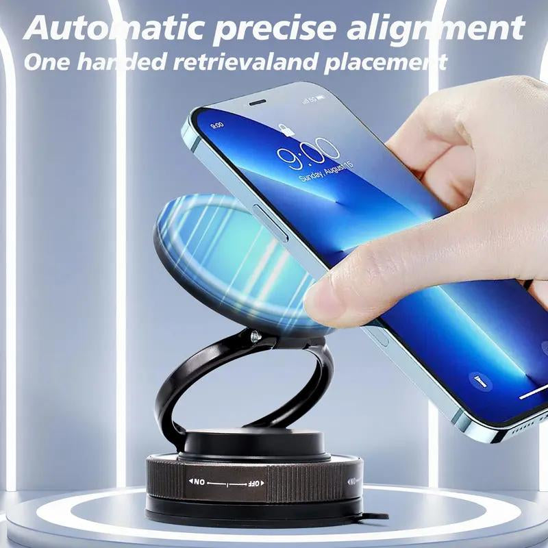 360° Rotatable Magnetic Phone Holder-Strong Suction Mount for Magsafe, Ideal Forcar/Mirror/Gym/Shower/Or Smooth Surface,Compatible with All Smartphones