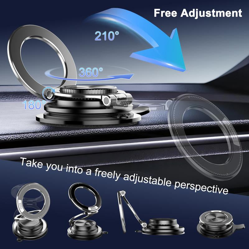 360° Vacuum Magnetic Mobile Phone Holder, Zinc Alloy Mobile Phone Holder, Macaron Four-Color Car Mount, Maximum Suction Force 98 LBS, Suitable for Various Models of Mobile Phones and Tablets