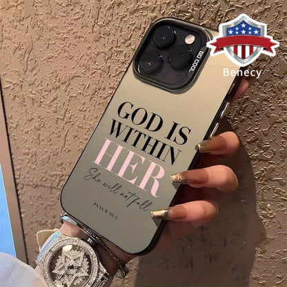Pink Bible Psalms Quotes Christian Pattern Case for Iphone 17 16 Pro Max 15 plus 14 13 12 11 Air XS XR Shockproof Drop Protection Durable PC Smartphone Cover
