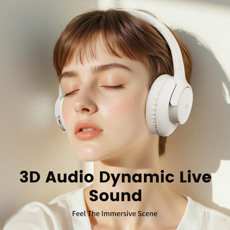Wireless Bluetooth Headphones, Over-Ear, Deep Bass Hi-Fi Stereo, 65H Playtime, Foldable & Lightweight, with Mic for Ios/Android/Pc, Perfect for Home, Office, Travel & Gift #Flash Deals Wirelessheadphone Traveling Gadgets Wireless Headphones Audio