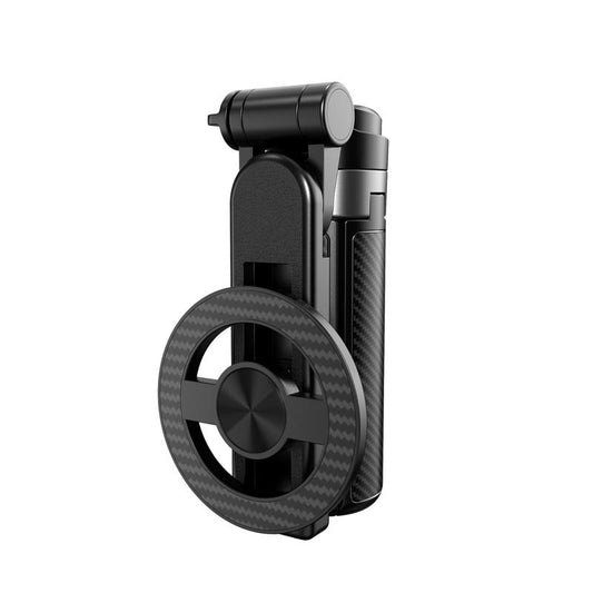 2025 New 4-In-1 Multifunctional Magnetic Mini Selfie Stick with 360° Rotation Compact Stylish Wireless Bluetooth Control Magnetic Phone Holder for Selfies Video Recording Vlogging Compatible with Most Phones - Stabilizer Camera,Maxinum Extend to 16 Inches