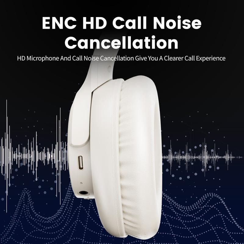 Wireless Bluetooth Headphones, Over-Ear, Deep Bass Hi-Fi Stereo, 65H Playtime, Foldable & Lightweight, with Mic for Ios/Android/Pc, Perfect for Home, Office, Travel & Gift #Flash Deals Wirelessheadphone Traveling Gadgets Wireless Headphones Audio