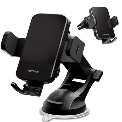 15W Rapid Wireless Car Charger, Wlpower Auto-Clamping Car Mount with Wireless Fast Charging for Iphone 17 16, 15, 14, 13, 12, 11 Pro Max, Xs, and Samsung Galaxy S24 Ultra Charger