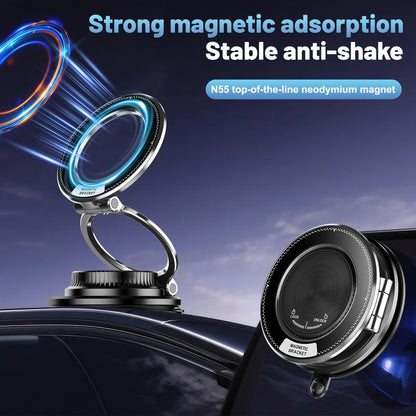 360° Vacuum Magnetic Mobile Phone Holder, Zinc Alloy Mobile Phone Holder, Macaron Four-Color Car Mount, Maximum Suction Force 98 LBS, Suitable for Various Models of Mobile Phones and Tablets