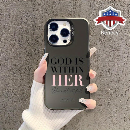 Pink Bible Psalms Quotes Christian Pattern Case for Iphone 17 16 Pro Max 15 plus 14 13 12 11 Air XS XR Shockproof Drop Protection Durable PC Smartphone Cover