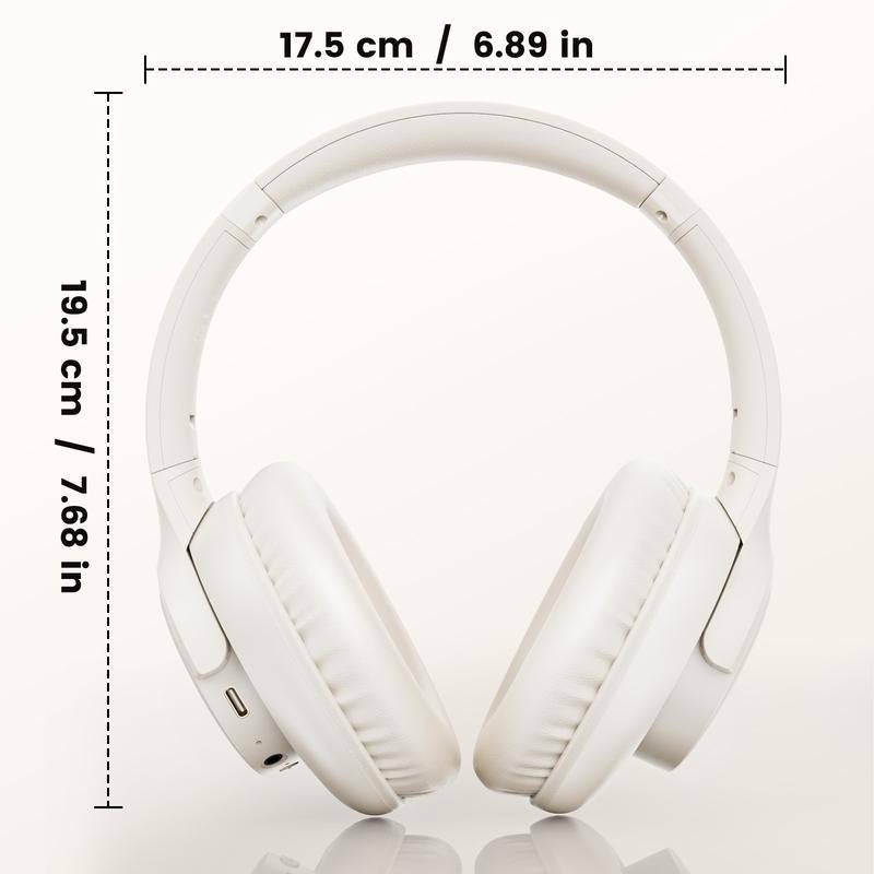 Wireless Bluetooth Headphones, Over-Ear, Deep Bass Hi-Fi Stereo, 65H Playtime, Foldable & Lightweight, with Mic for Ios/Android/Pc, Perfect for Home, Office, Travel & Gift #Flash Deals Wirelessheadphone Traveling Gadgets Wireless Headphones Audio