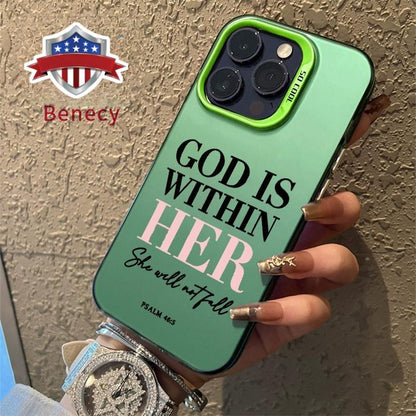 Pink Bible Psalms Quotes Christian Pattern Case for Iphone 17 16 Pro Max 15 plus 14 13 12 11 Air XS XR Shockproof Drop Protection Durable PC Smartphone Cover