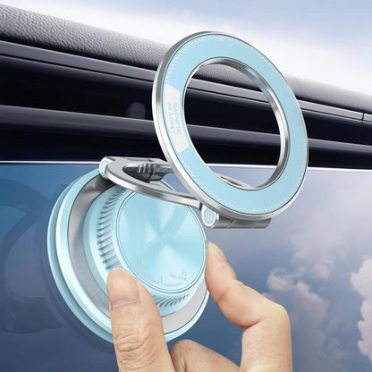 360° Vacuum Magnetic Mobile Phone Holder, Zinc Alloy Mobile Phone Holder, Macaron Four-Color Car Mount, Maximum Suction Force 98 LBS, Suitable for Various Models of Mobile Phones and Tablets