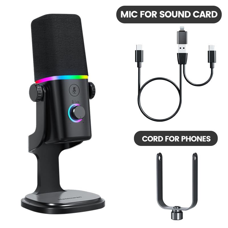 Podcast Equipment Bundle, BM800 Podcast Microphone Bundle with V8S Voice Changer, Condenser Microphone Recording Studio Package for Podcasting Live Streaming Singing PC Mobile Tiktok Youtube
