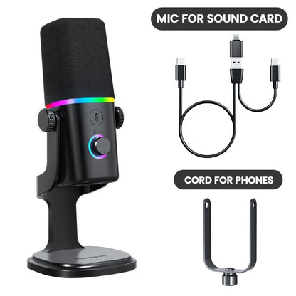 Podcast Equipment Bundle, BM800 Podcast Microphone Bundle with V8S Voice Changer, Condenser Microphone Recording Studio Package for Podcasting Live Streaming Singing PC Mobile Tiktok Youtube