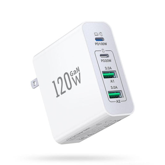 120W USB C Wall Charger Fast Charging Station ，Type C and USB a Laptop Charge Adapter for All Ipad Iphone 15 14 13 12 Pro Max Pixel Note Galaxy Smartphone Digital Port Cellphone Sanity Charger