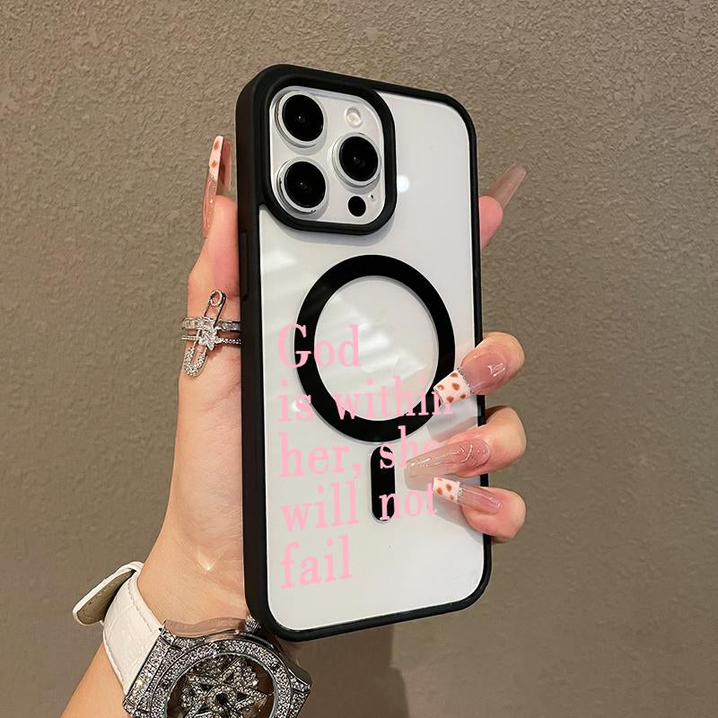 Premium Magnetic Case for Iphone11/12/13/14/15/16/Promax Bible Texts | Magsafe Ready, Anti-Fall, and Ultra-Thin Design | Perfect for Everyday Use Springtok Aesthetic Pattern Design Magsafe Magnetic Luxury Case Fashion Floral